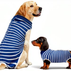 PELUKOA Dog Recovery Suit Blue Breathable Surgery-0