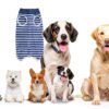 PELUKOA Dog Recovery Suit Blue Breathable Surgery-2