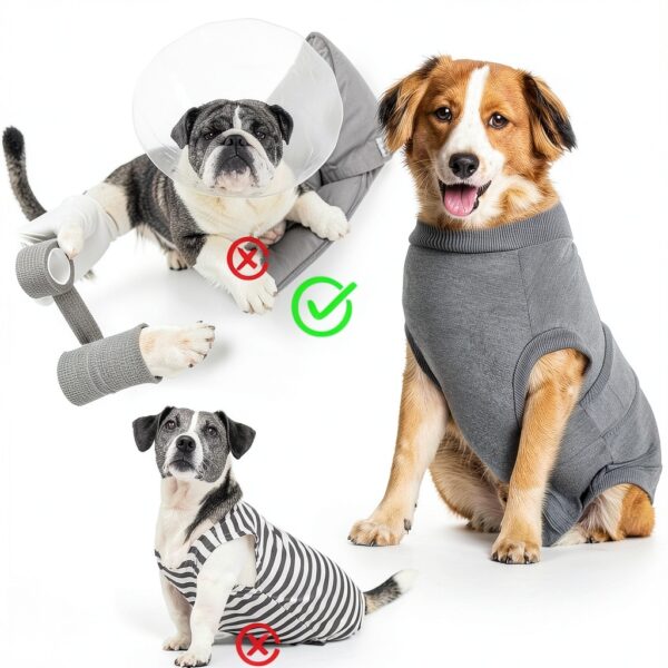 Lukovee Dog Recovery Suit Soft Breathable Post Surgery-6