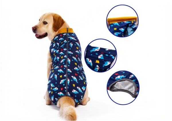 Kzrfojy Dog Recovery Suit Breathable Alternative to Cone-1