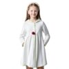 Girls Swim Cover Up White Cotton Ruffled Sleeves Sun-0