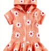 Strawberry Cover Up Baby Girl Terry Cloth Swimwear-0