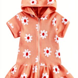 Strawberry Cover Up Baby Girl Terry Cloth Swimwear-0