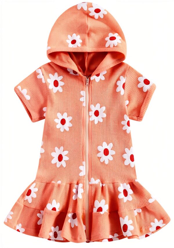 Strawberry Cover Up Baby Girl Terry Cloth Swimwear-0