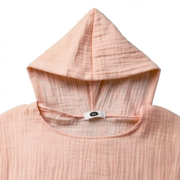 KMBANGI Baby Girls Cotton Linen Swim Cover Up Pink Ginger-5