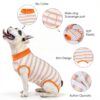 SAWMONG Dog Recovery Suit Breathable Cotton Spandex Surgery-2