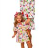Flamant Girls Cotton Linen Cover Up Cactus Flamingo Print-1