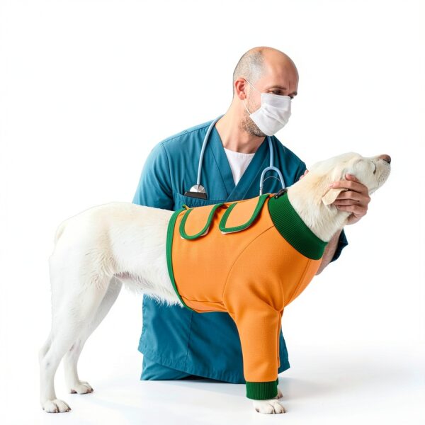 KOESON Dog Front Leg Sleeve Breathable Recovery Suit-4