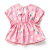 Dongci Baby Girls Chiffon Sundress Floral V-Neck Loose Fit-3