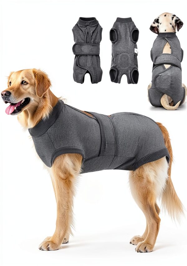 Lukovee Dog Recovery Suit Soft Breathable Post Surgery-0