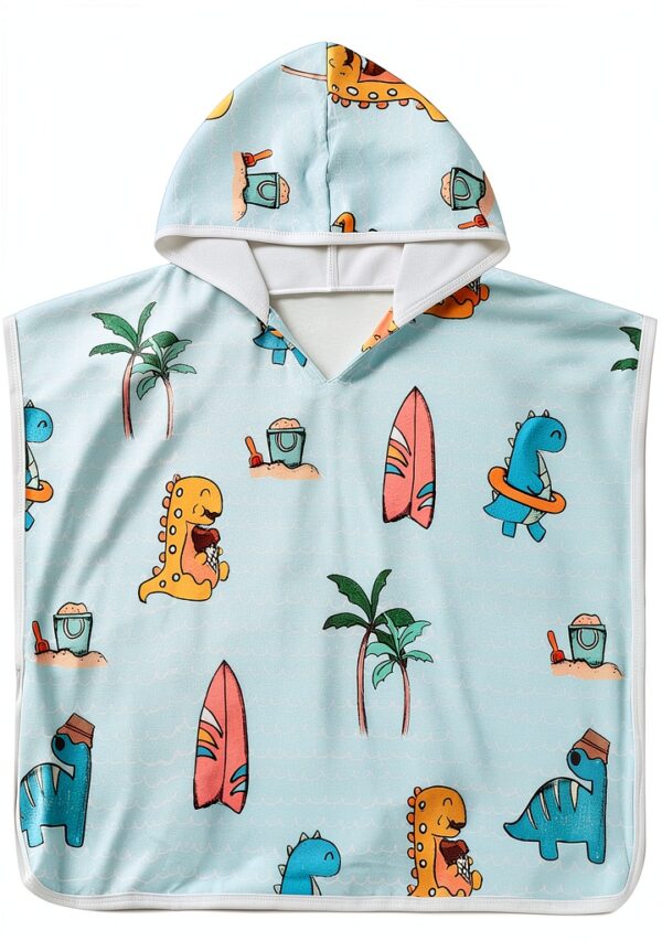 Hooded Towel Baby Girls Swimwear Cover Up Dinosaur Floral-0