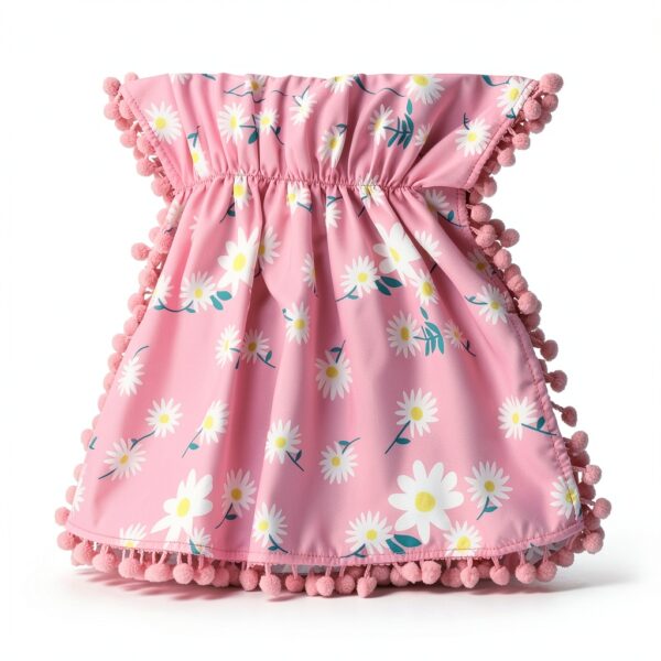 Dongci Baby Girls Chiffon Sundress Floral V-Neck Loose Fit-5