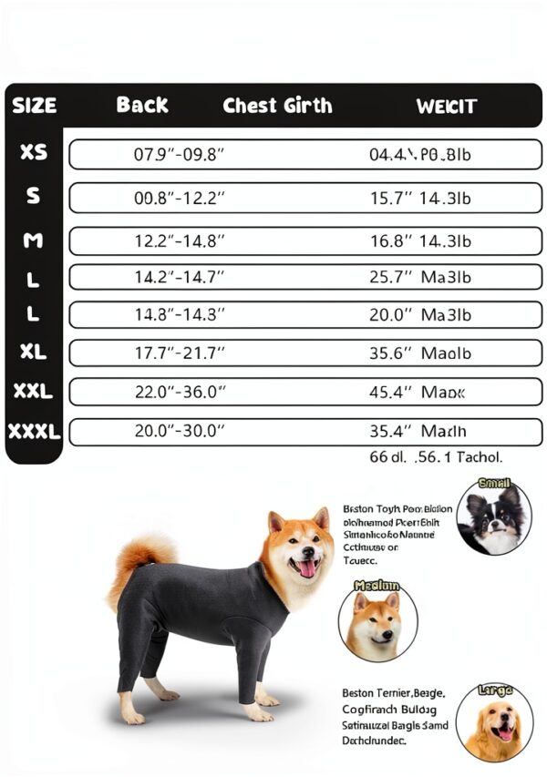 Pawcomon Dog Recovery Suit Lightweight Breathable Pet-3