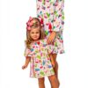 Flamant Girls Cotton Linen Cover Up Dress Cactus Print-1