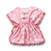 Dongci Baby Girls Chiffon Sundress Floral V-Neck Loose Fit-6