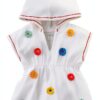 Mud Pie Hooded Terry Cloth Cover Up Baby Girls Swimwear-0