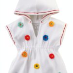 Mud Pie Hooded Terry Cloth Cover Up Baby Girls Swimwear-0