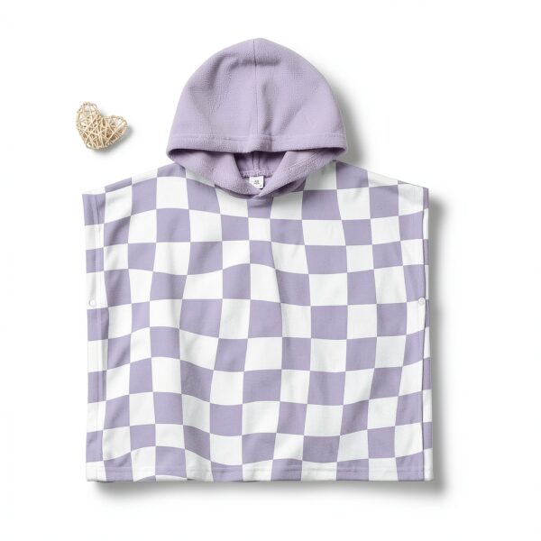 Terry Cloth Baby Girls Swim Cover Up Hooded Towel Poncho-1