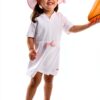 RuffleButts Baby Girls Swimwear Cover Up CUTWH03 SSPI-1