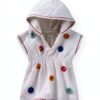 Mud Pie Hooded Terry Cloth Cover Up Baby Girls Swimwear-1