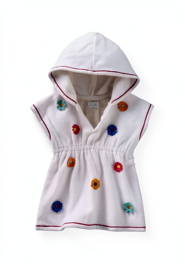 Mud Pie Hooded Terry Cloth Cover Up Baby Girls Swimwear-1