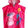 Peppa Pig Girls Pink Swimsuit Poncho Towel Set-1