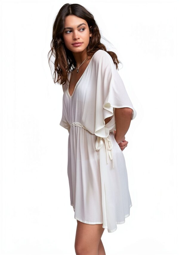 Roxy Womens Beach Dress Cover Up V Neck Keyhole Back-1
