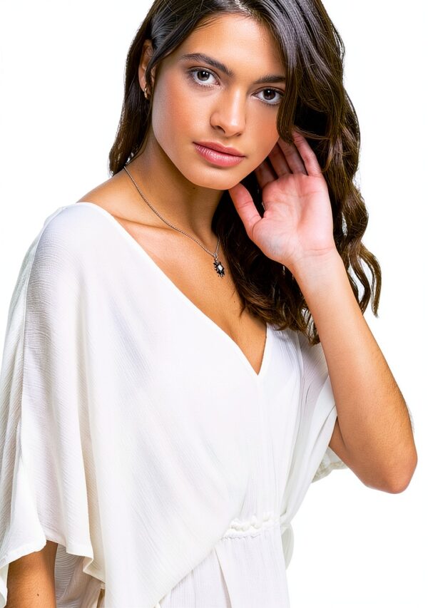 Roxy Womens Beach Dress Cover Up V Neck Keyhole Back-2