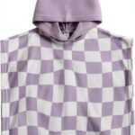 Terry Cloth Baby Girls Swim Cover Up Hooded Towel Poncho-0