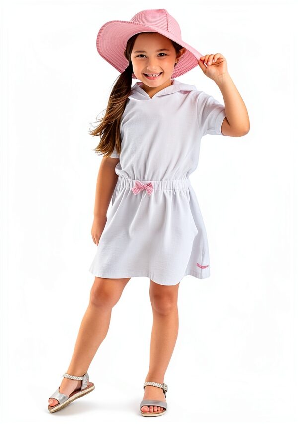 RuffleButts Baby Girls Swimwear Cover Up CUTWH03 SSPI-2