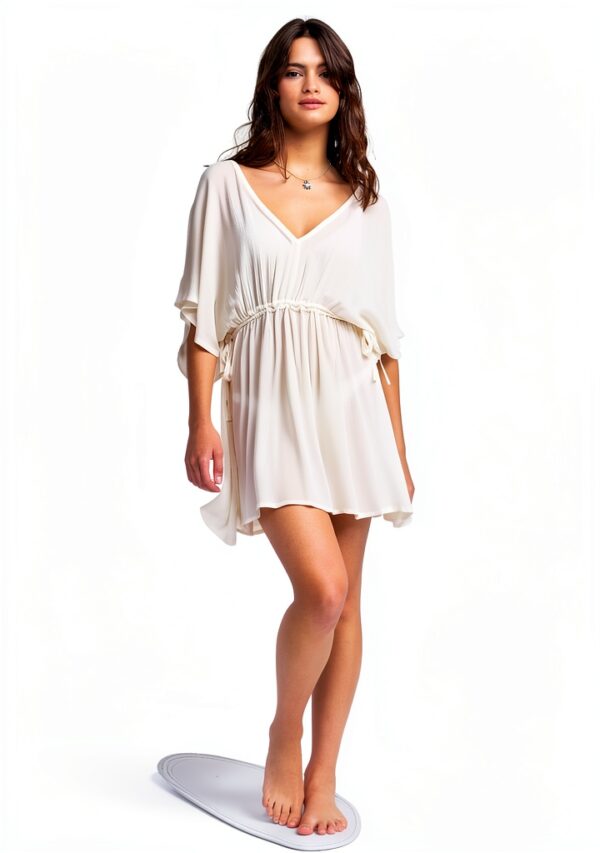 Roxy Womens Beach Dress Cover Up V Neck Keyhole Back-3