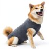 Dotoner Pet Recovery Suit Elastic Fabric Button Design-4