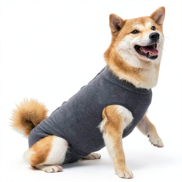 Dotoner Pet Recovery Suit Elastic Fabric Button Design-4