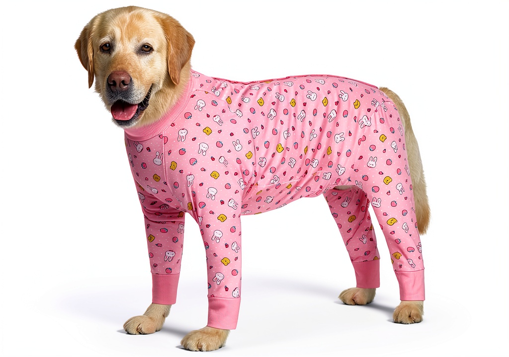 Yeapeeto Dog Recovery Suit in Camouflage pattern on a dog