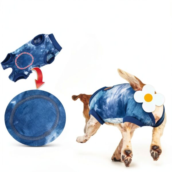 Lukovee Dog Surgery Recovery Suit Soft Cotton Spandex-3