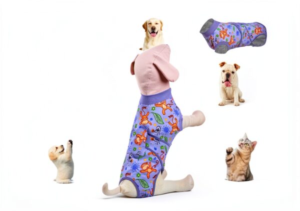 PetWarm Dog Recovery Suit Cotton E-collar Alternative Sizes-4