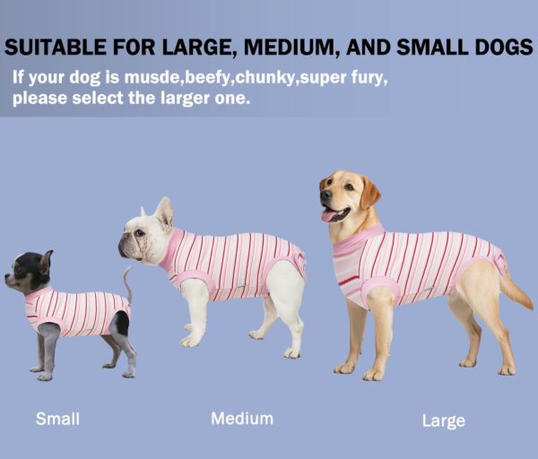 Sebidtco Dog Surgery Recovery Suit Cotton Spandex Cone-4