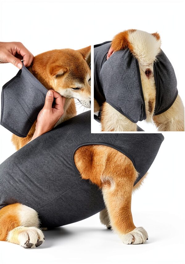 Dotoner Pet Recovery Suit Elastic Fabric Button Design-1