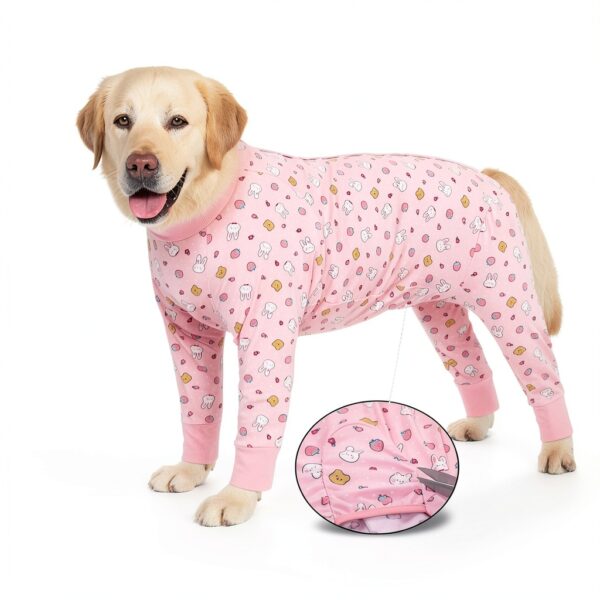 Yeapeeto Dog Recovery Suit Breathable Cone Alternative Sizes-4