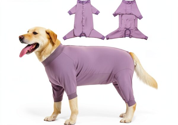 LIANZIMAU Dog Surgery Recovery Suit Breathable Pet Wear-0