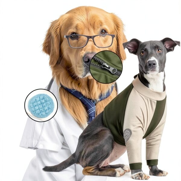 LeLePet Dog Recovery Suit breathable milk silk-1