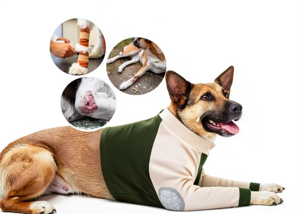 LeLePet Dog Recovery Suit breathable milk silk-3