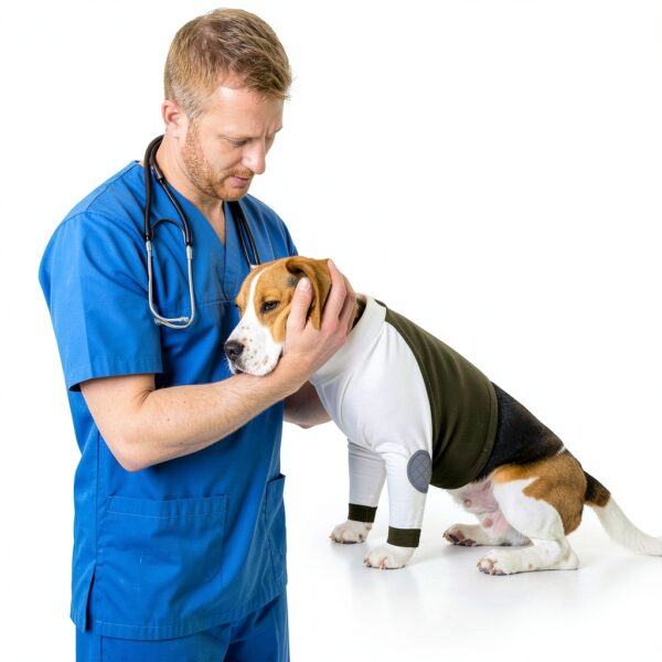 LeLePet Dog Recovery Suit breathable milk silk-5