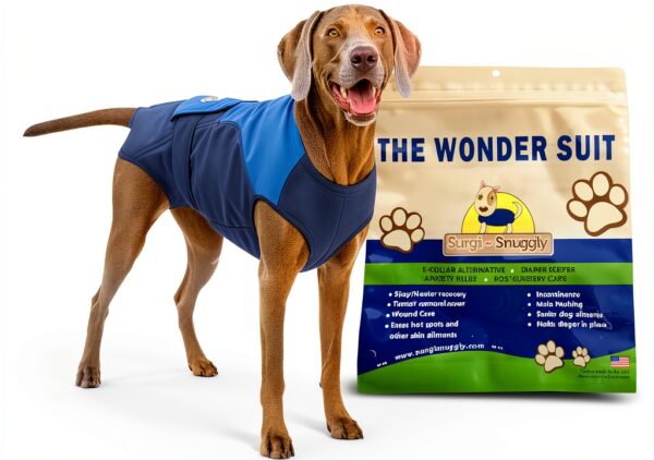 Surgi Snuggly Dog Recovery Suit XLL BB-XLL-EC Super Hero Medium-0