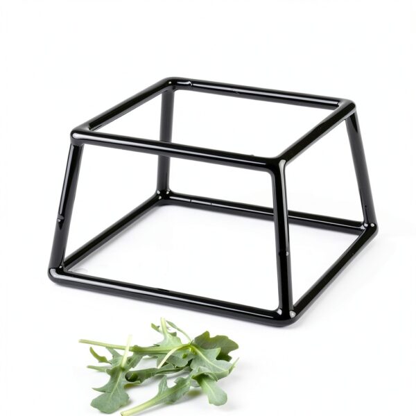 Rubber Coated Steel Pedestal 7x6x4 Black, SS764-RC by Elite Global-3
